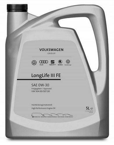 Volkswagen Genuine LongLife III FE Engine Oil 5L - 0W-30